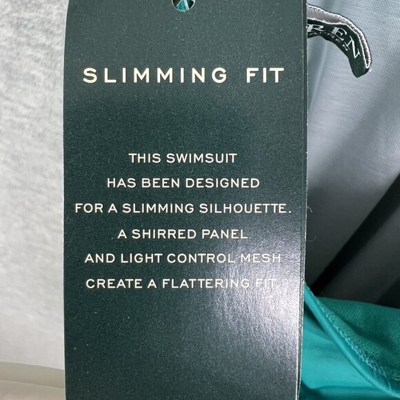 Lauren Ralph Lauren NWT Womens 16 Teal One Piece Halter Swimsuit Slimming Fit - Picture 12 of 14